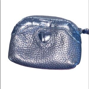 BRIGHTON Blue leather small key holder/coin purse